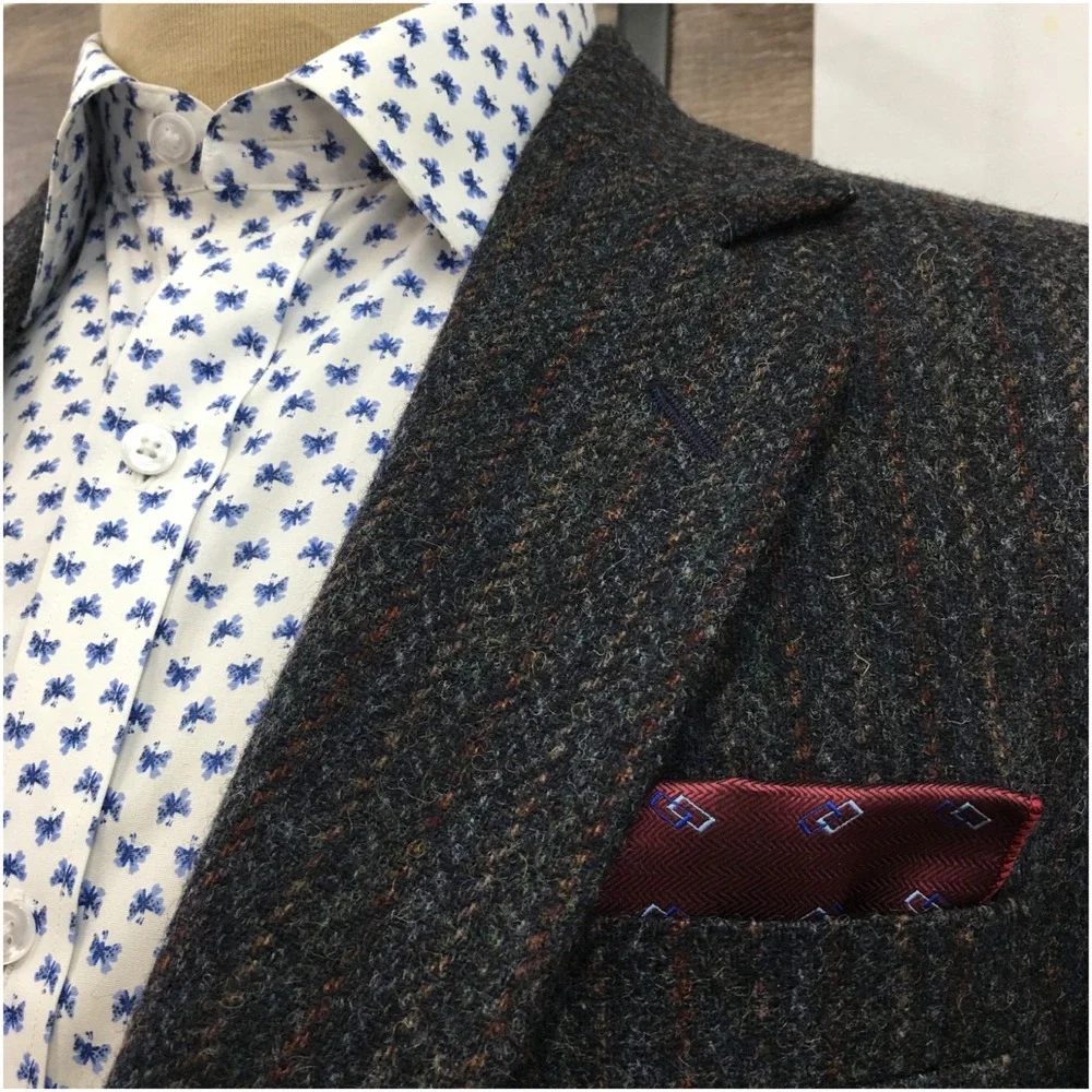 VINTAGE HAGGAR Mens Tweed Blazer Sport Coat Casual‎ Jacket Size 40L Wool Suit
